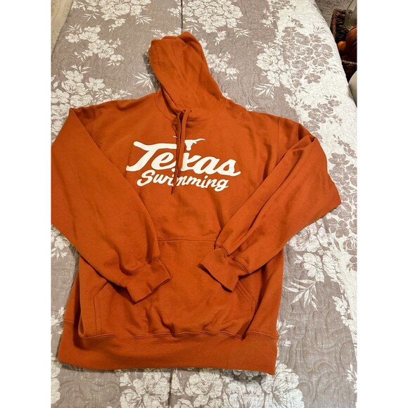 Gildan Other - Gildan UT Texas Longhorns Swimming Hoodie Burnt Orange Fleece Sweatshirt Medium